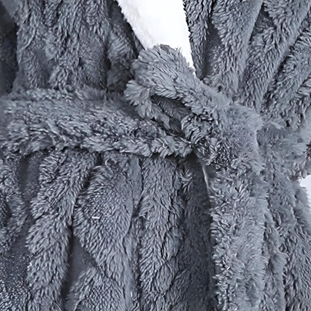 Long Quilted Cozy Plush Bathrobe