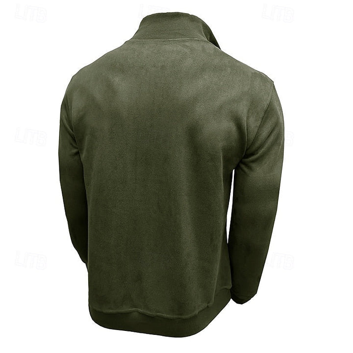 Caleb | Quarter-Zip Sweatshirt with Stand-Up Collar