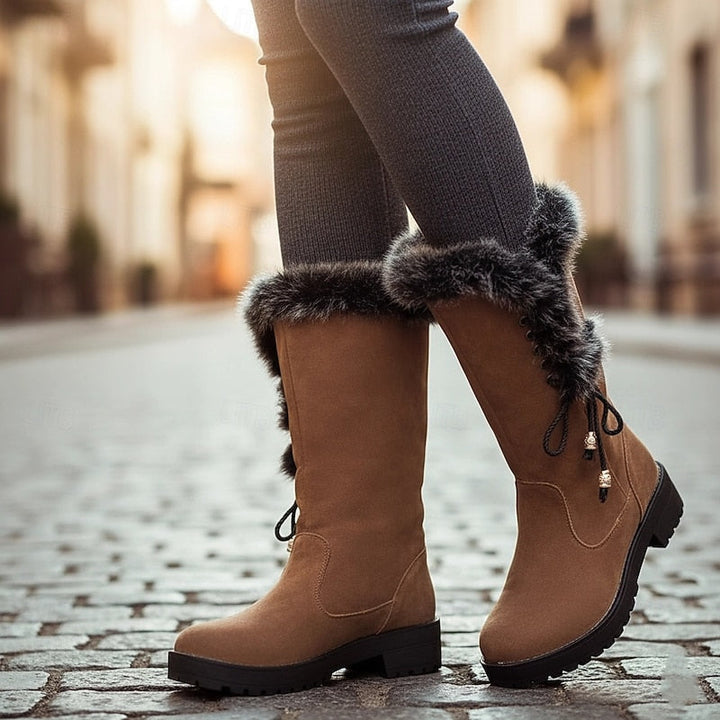 Adriana | Knee-High Winter Boots with Fur Trim