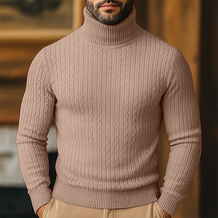 Rupert | Cable Knit Turtleneck