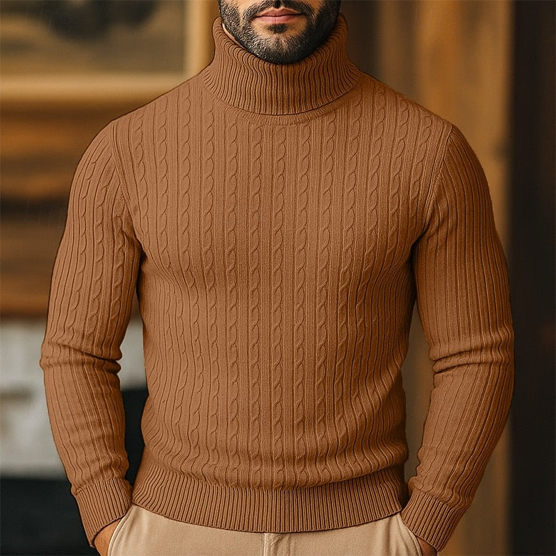Rupert | Cable Knit Turtleneck
