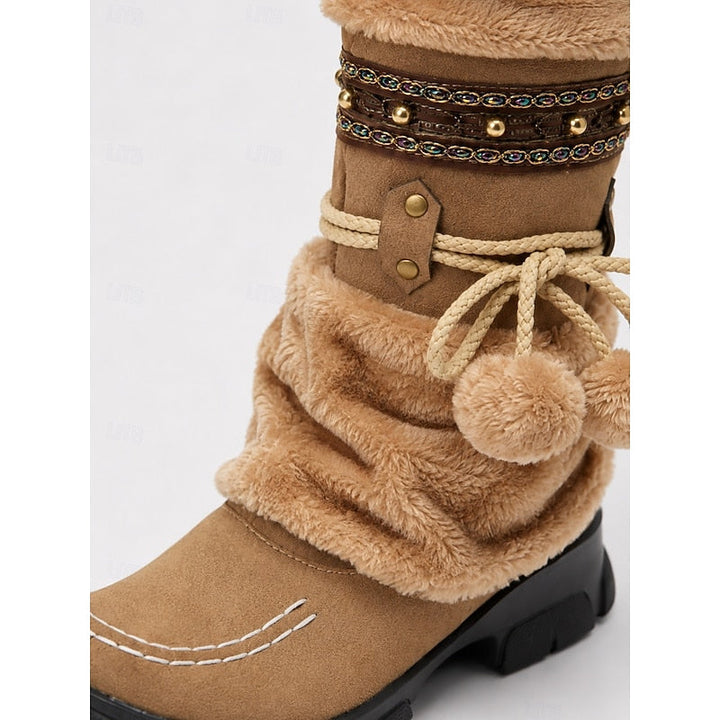 Wren | Cozy Boho Winter Boots Up to the Mid-Calf