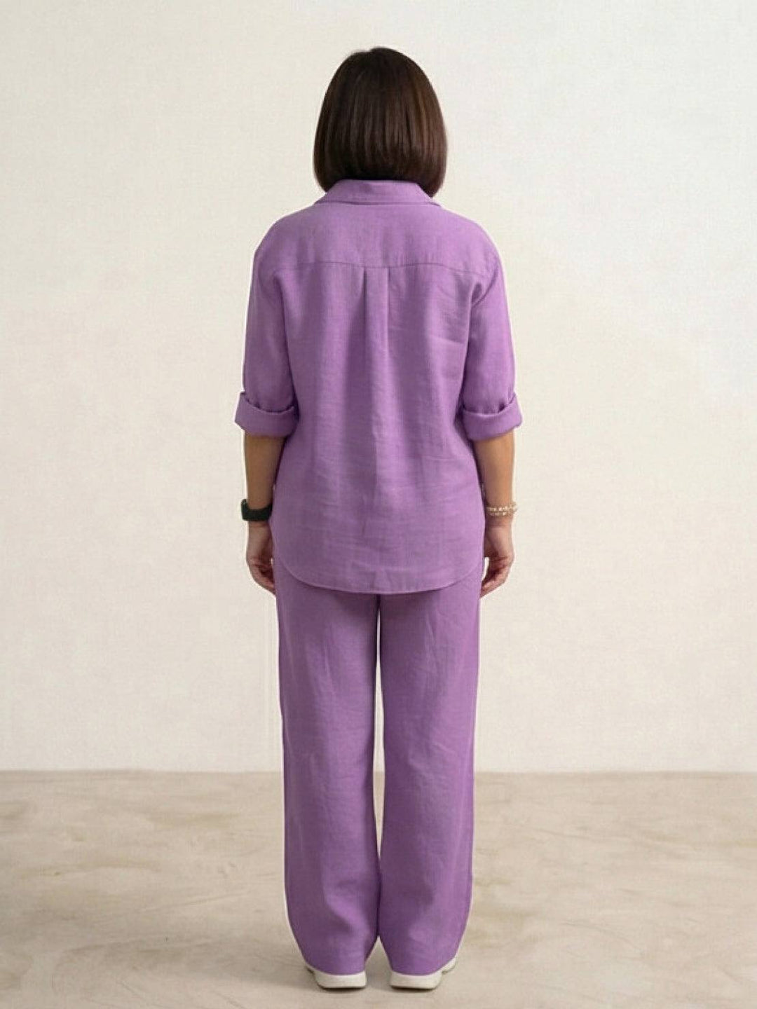 Charlotte | Button-Down Shirt with Wide-Leg Trousers Set