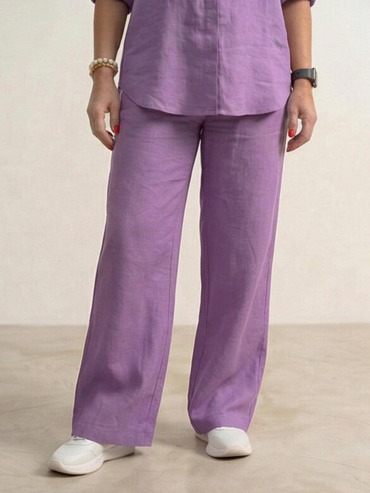Charlotte | Button-Down Shirt with Wide-Leg Trousers Set