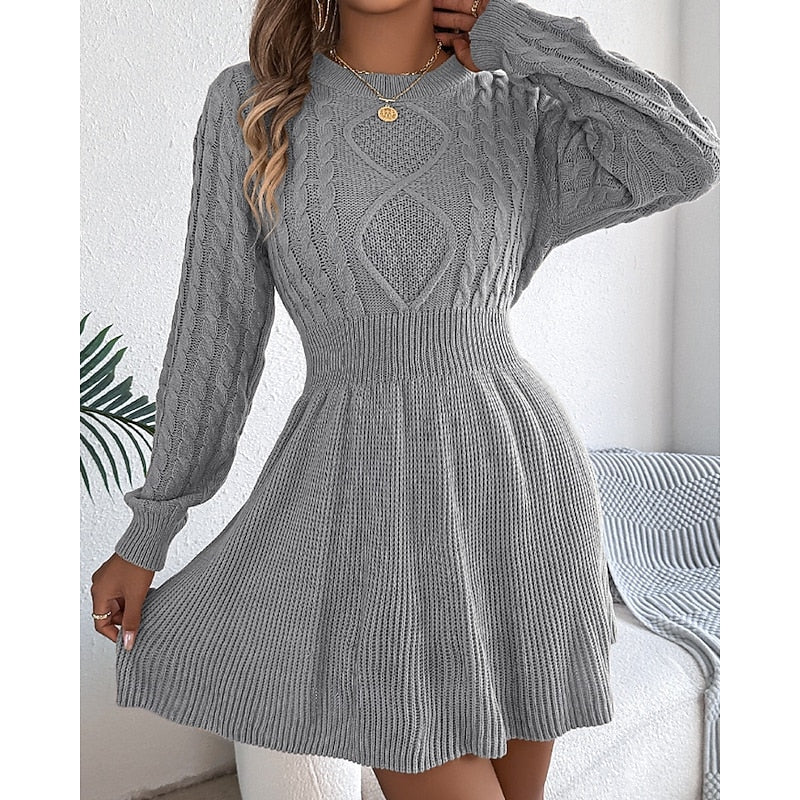 Whitney | Cable Knit Sweater Dress