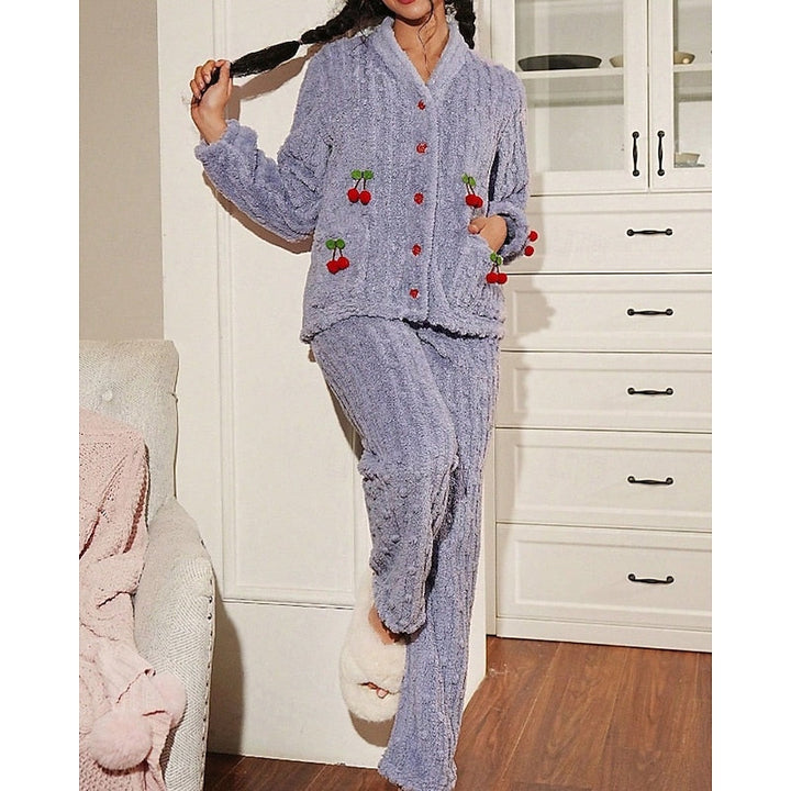 Maribel | Cozy Cherry-Colored Two-Piece Set