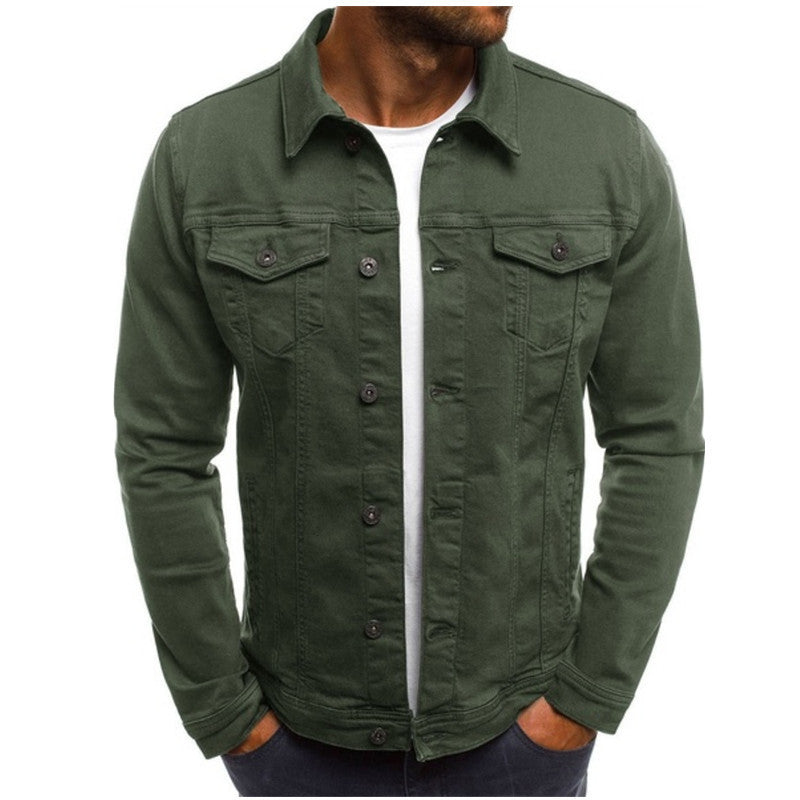 Stylish Casual Men's Denim Jacket with Comfortable Fit