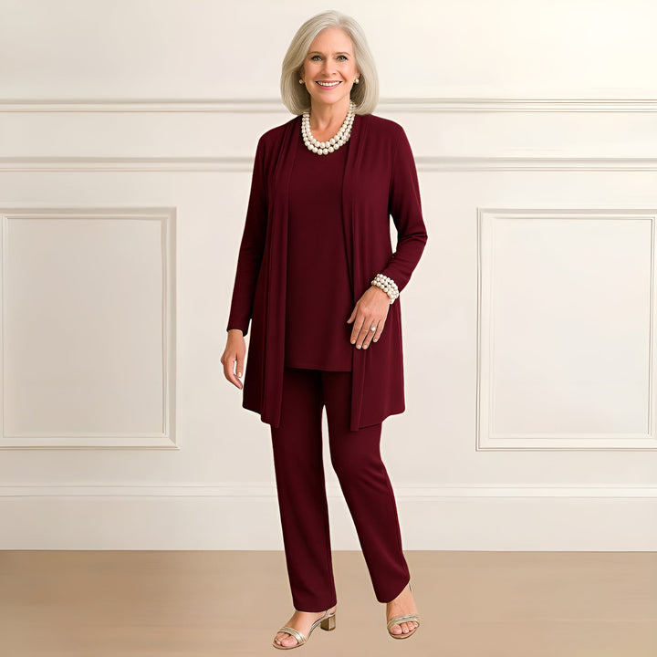 Piper | Cardigan and Trousers Set with Open Front