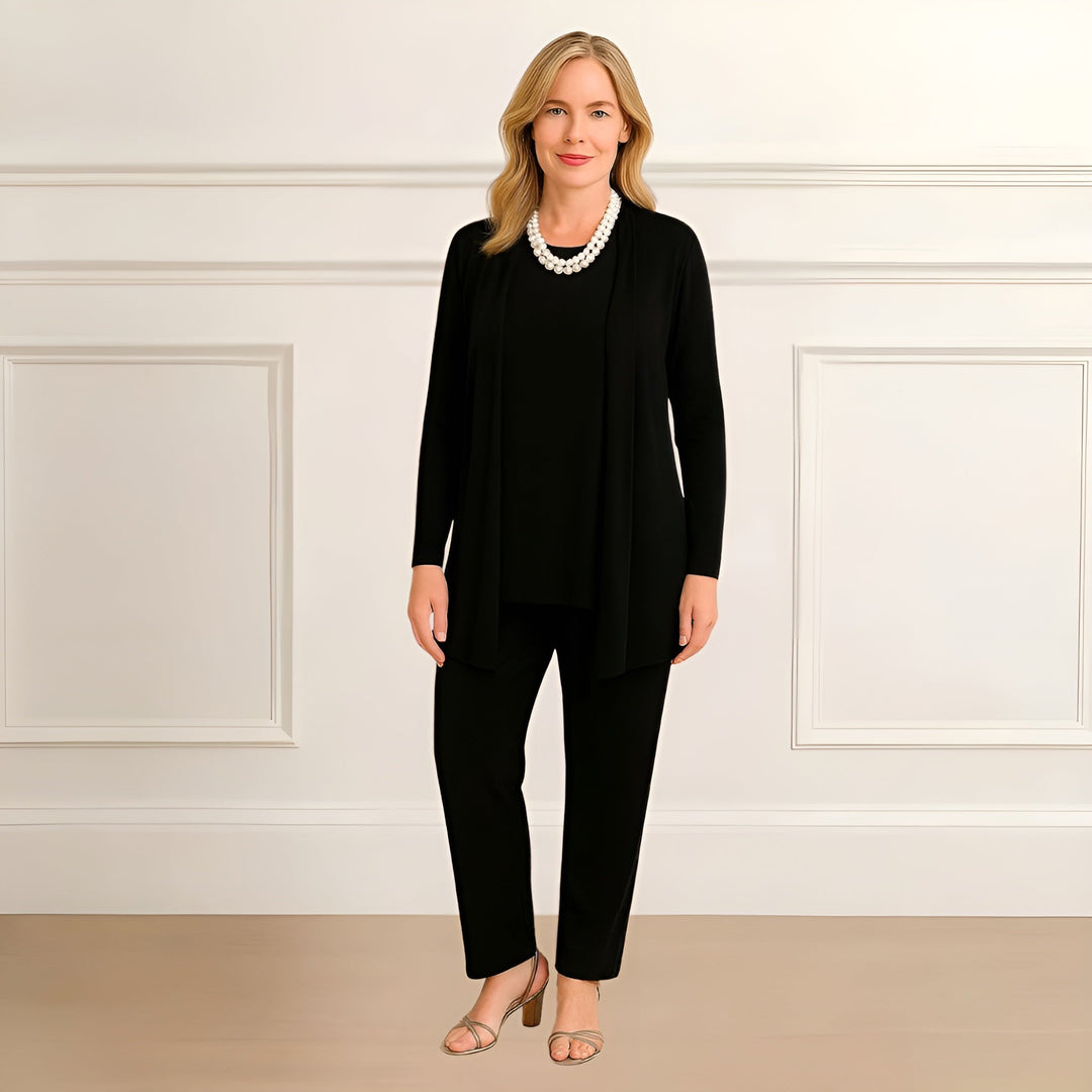 Piper | Cardigan and Trousers Set with Open Front
