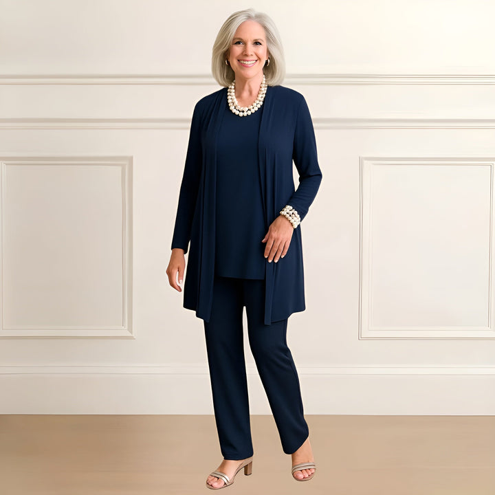 Piper | Cardigan and Trousers Set with Open Front