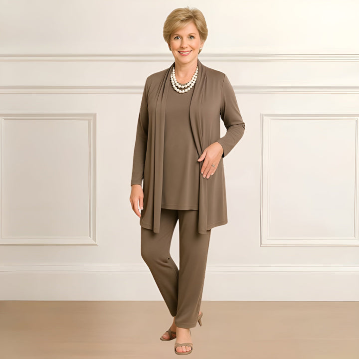 Piper | Cardigan and Trousers Set with Open Front