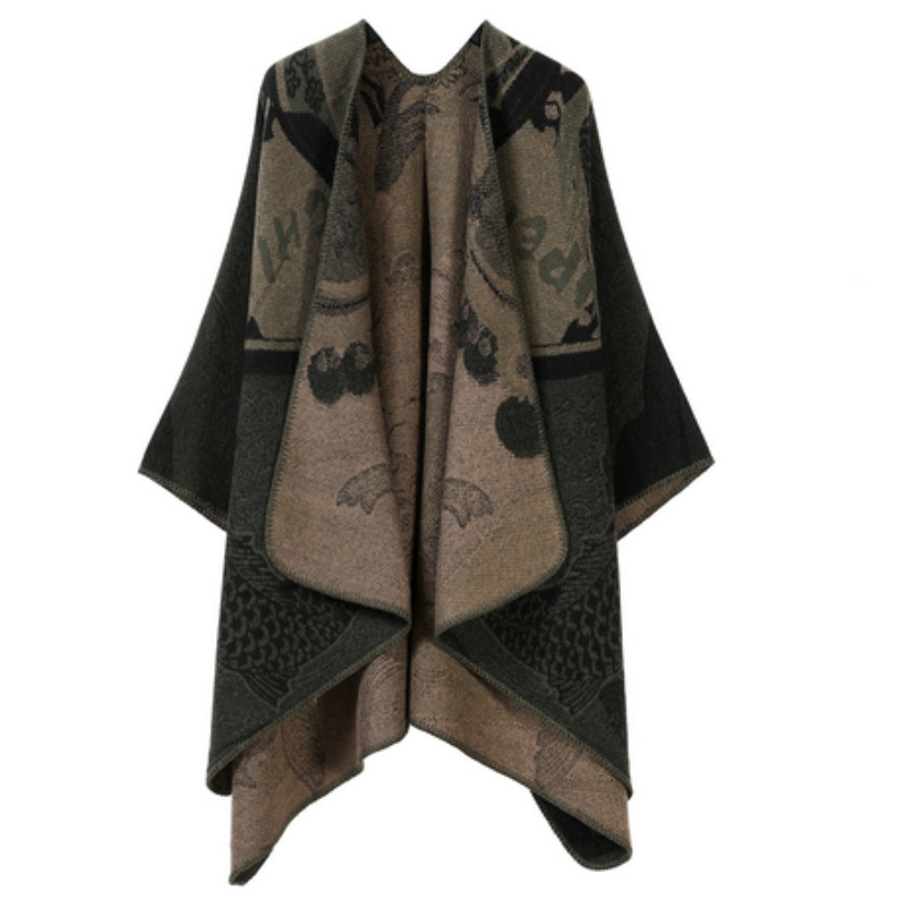 Reversible Scarf with Fish Scale Pattern