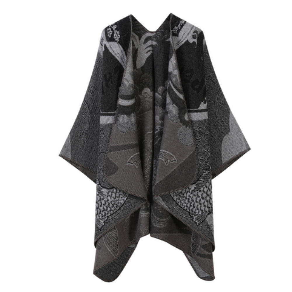 Reversible Scarf with Fish Scale Pattern
