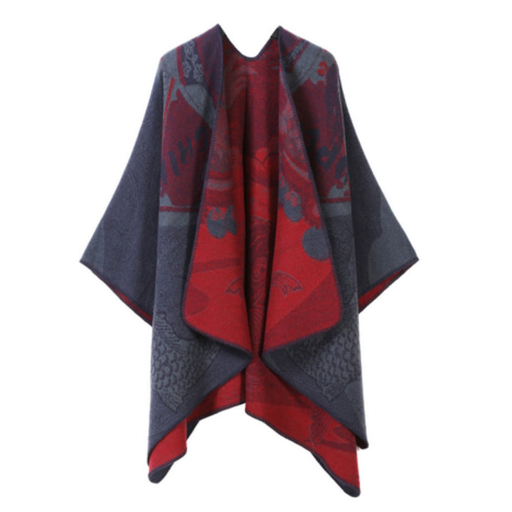 Reversible Scarf with Fish Scale Pattern