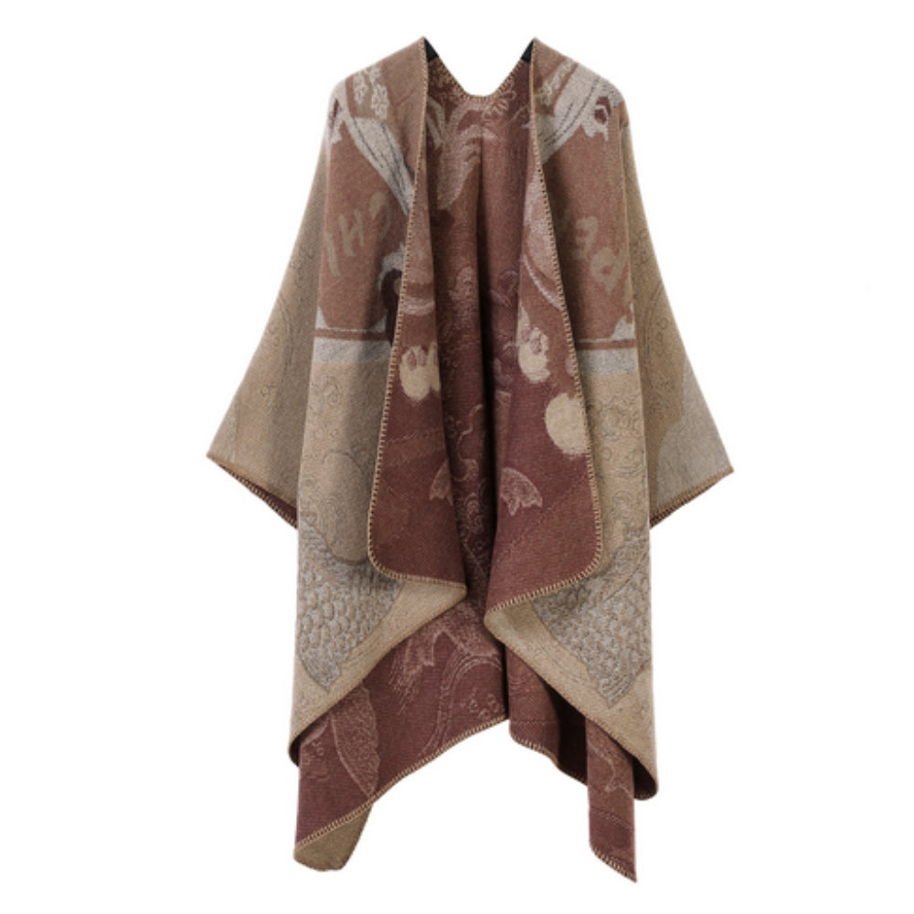 Reversible Scarf with Fish Scale Pattern