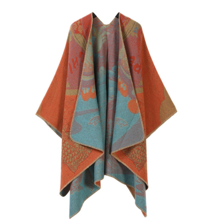 Reversible Scarf with Fish Scale Pattern