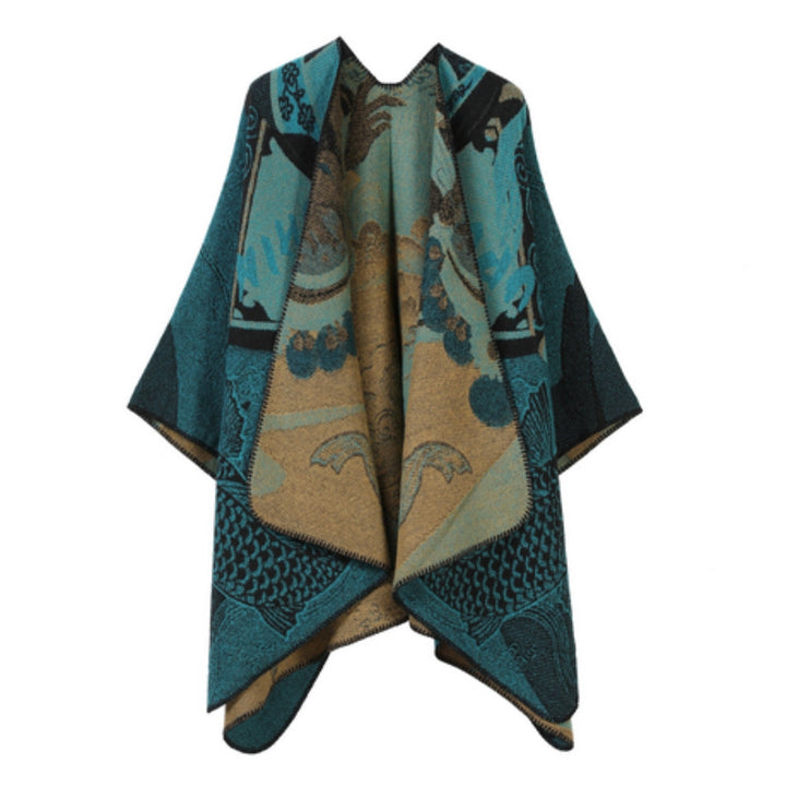 Reversible Scarf with Fish Scale Pattern