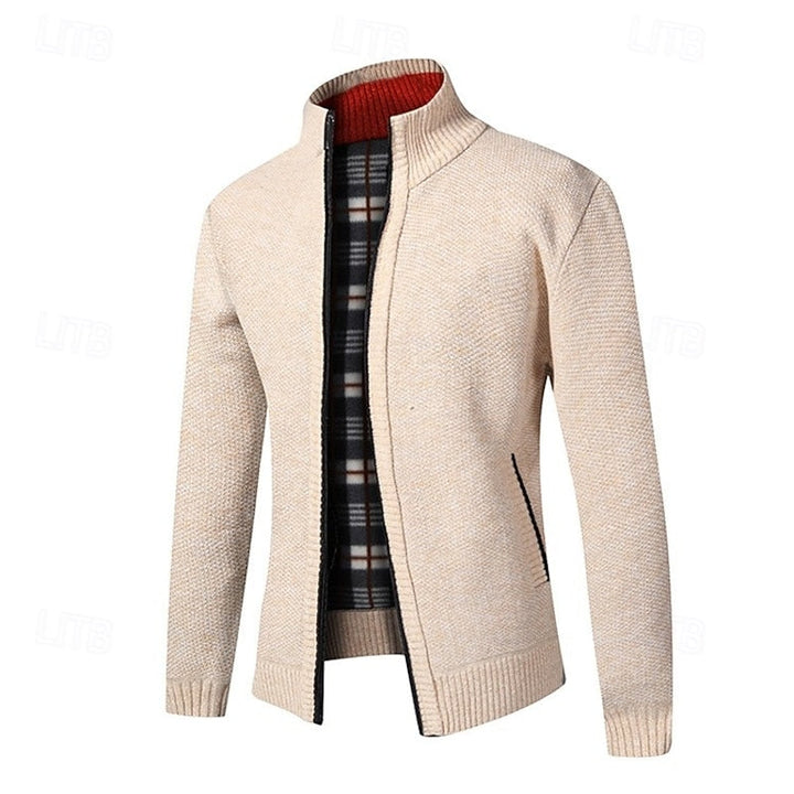 Gregory | Stand Collar Zip Cardigan