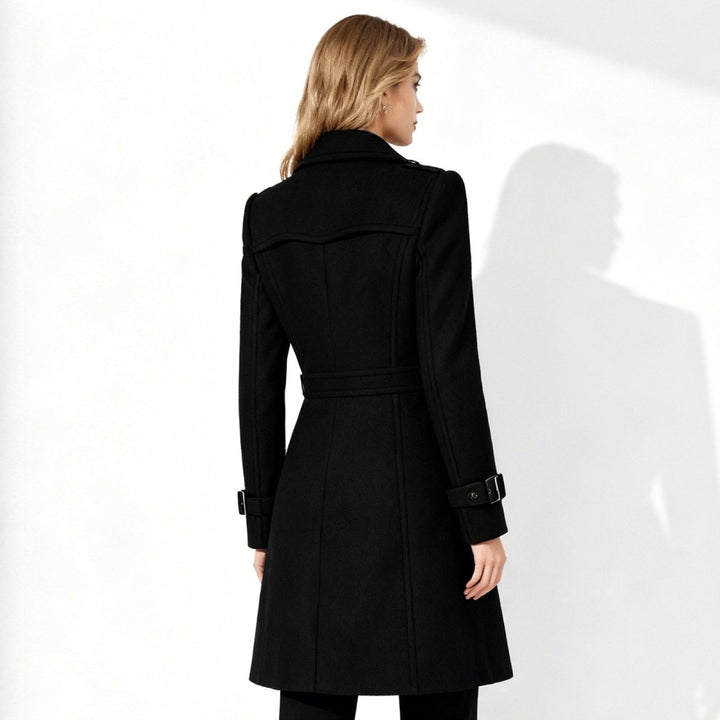 Sena | Minimalist Trench Coat with Notch Lapel and Fit-and-Flare