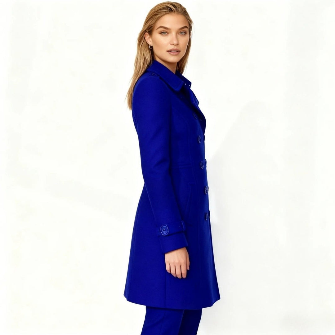 Sena | Minimalist Trench Coat with Notch Lapel and Fit-and-Flare