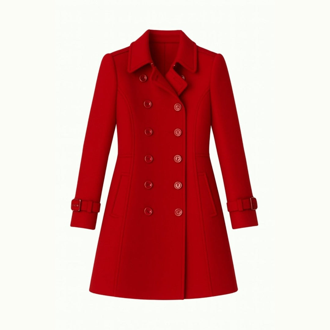 Sena | Minimalist Trench Coat with Notch Lapel and Fit-and-Flare