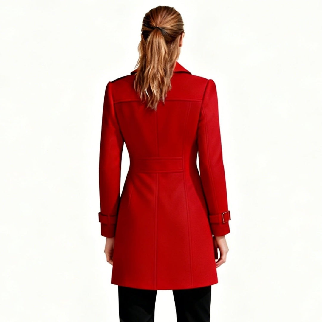 Sena | Minimalist Trench Coat with Notch Lapel and Fit-and-Flare