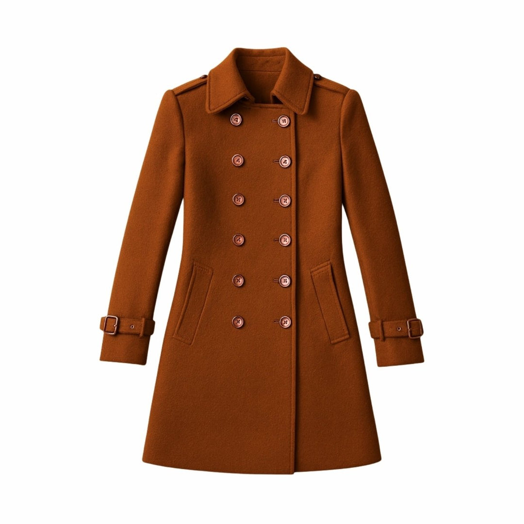 Sena | Minimalist Trench Coat with Notch Lapel and Fit-and-Flare