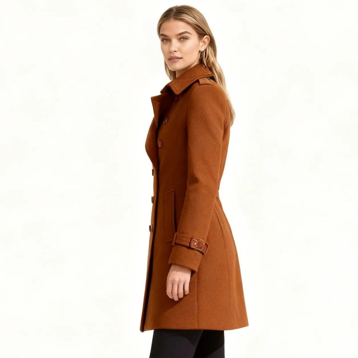 Sena | Minimalist Trench Coat with Notch Lapel and Fit-and-Flare