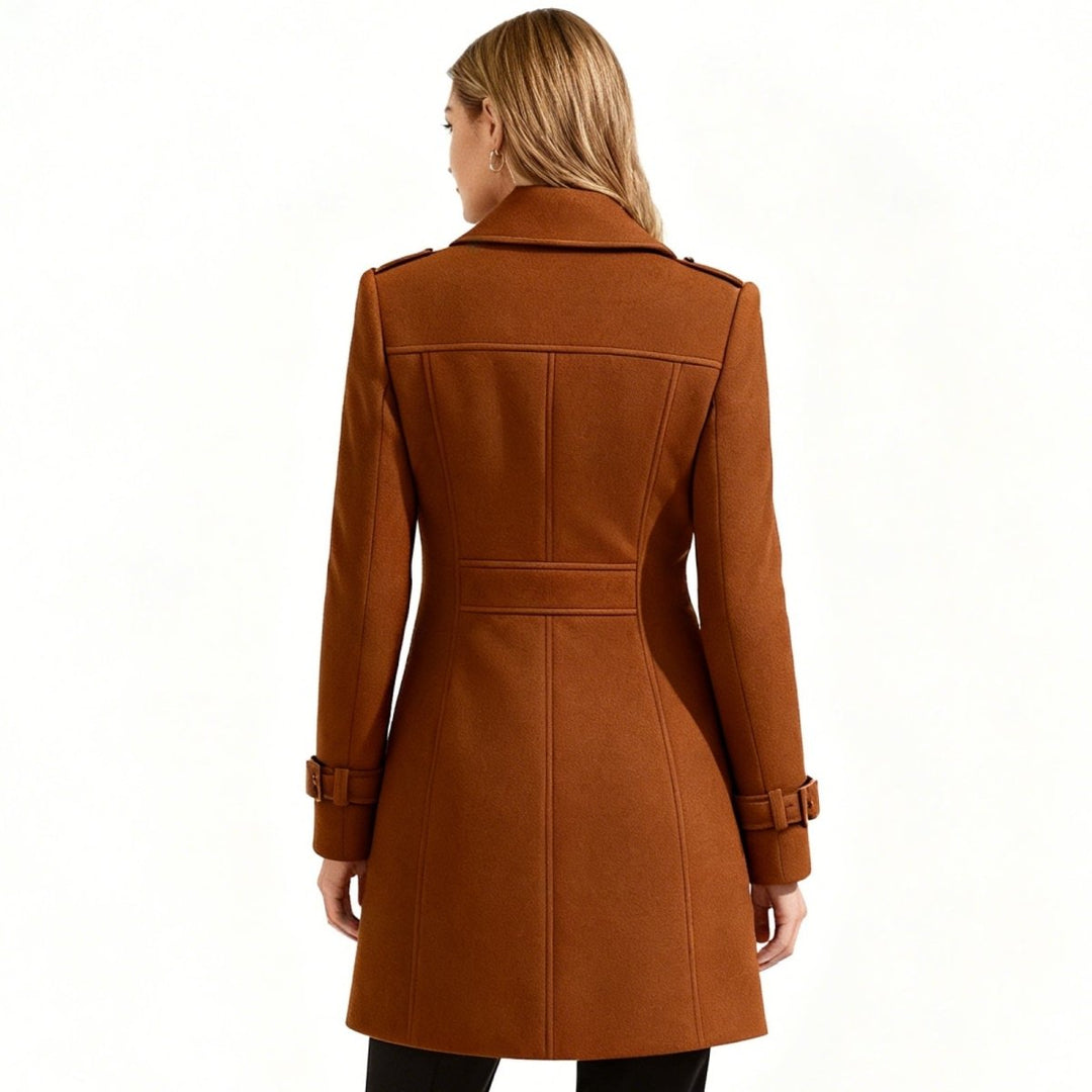 Sena | Minimalist Trench Coat with Notch Lapel and Fit-and-Flare