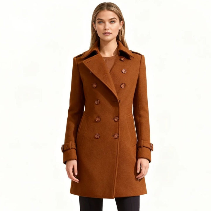 Sena | Minimalist Trench Coat with Notch Lapel and Fit-and-Flare