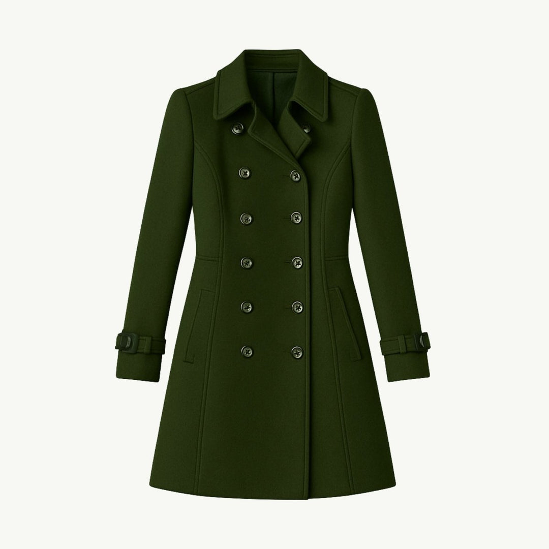 Sena | Minimalist Trench Coat with Notch Lapel and Fit-and-Flare
