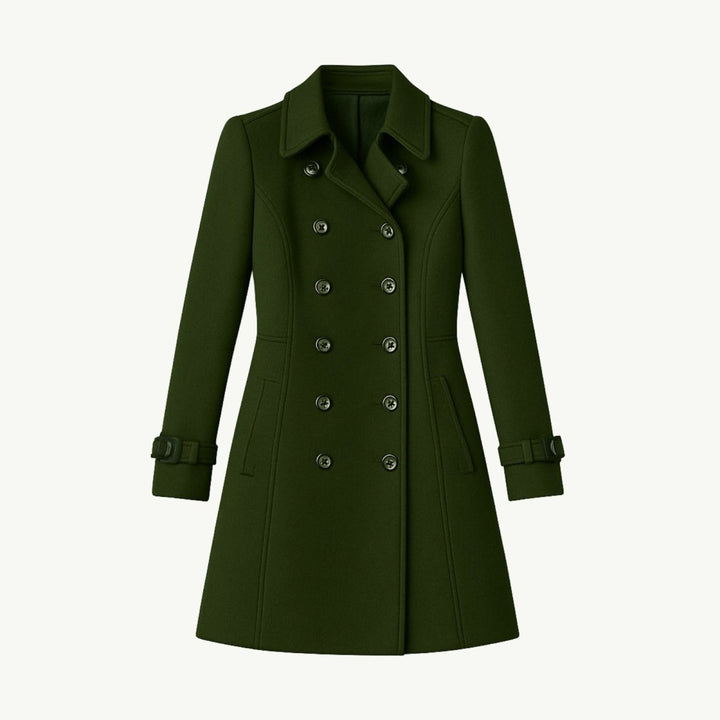 Sena | Minimalist Trench Coat with Notch Lapel and Fit-and-Flare