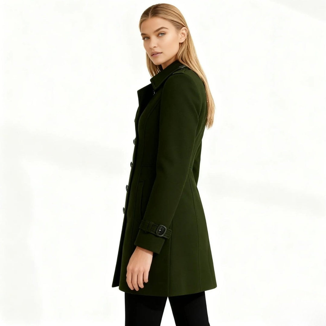 Sena | Minimalist Trench Coat with Notch Lapel and Fit-and-Flare