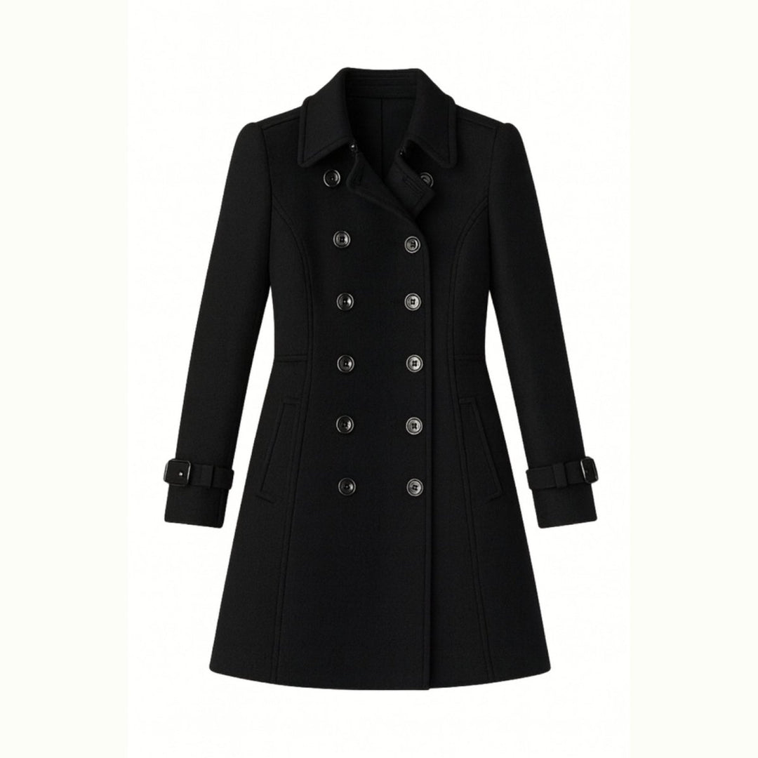 Sena | Minimalist Trench Coat with Notch Lapel and Fit-and-Flare