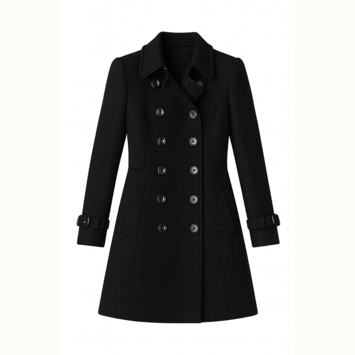 Sena | Minimalist Trench Coat with Notch Lapel and Fit-and-Flare