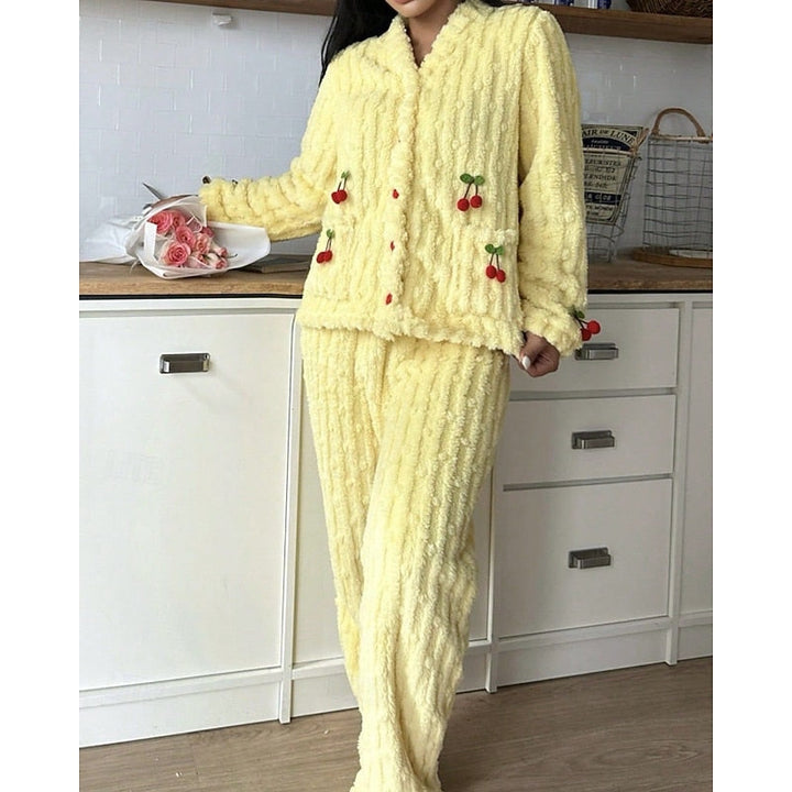 Maribel | Cozy Cherry-Colored Two-Piece Set