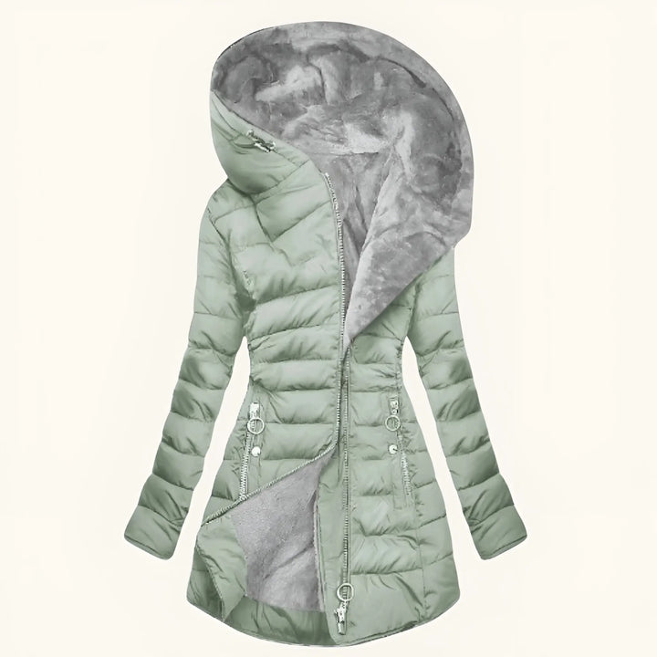 SAMANTHA – ELEGANT ASYMMETRICAL WINTER COAT