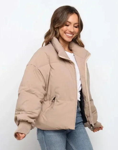 Sien | High Neck Zip-Up Effortless Puffer Jacket