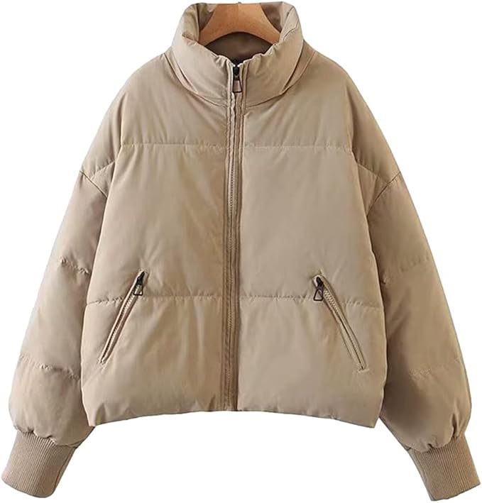 Sien | High Neck Zip-Up Effortless Puffer Jacket