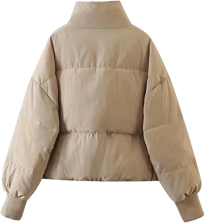 Sien | High Neck Zip-Up Effortless Puffer Jacket