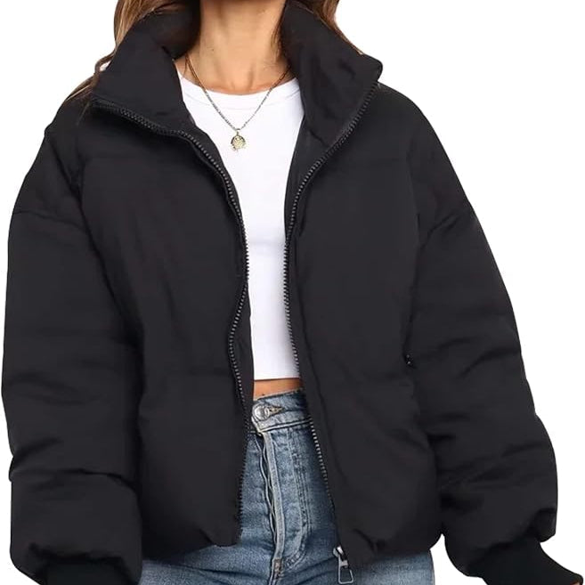 Sien | High Neck Zip-Up Effortless Puffer Jacket