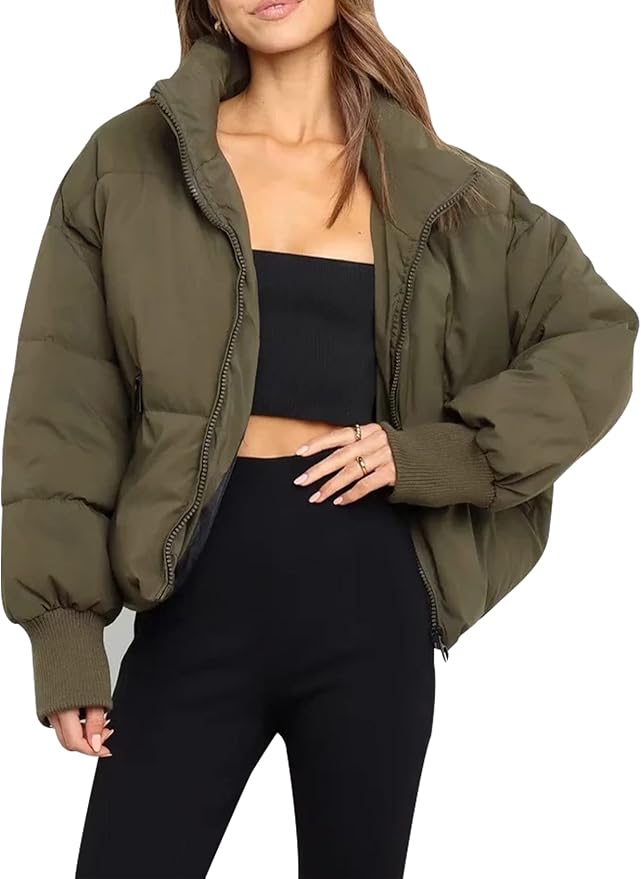 Sien | High Neck Zip-Up Effortless Puffer Jacket