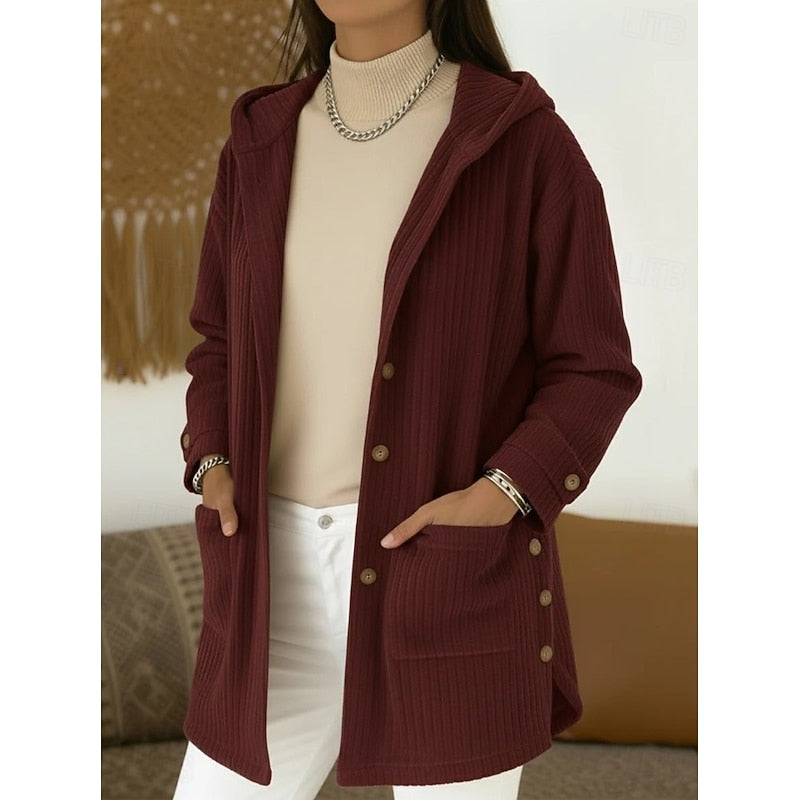 Joanna | Quilted Jacket with Hood and Buttons