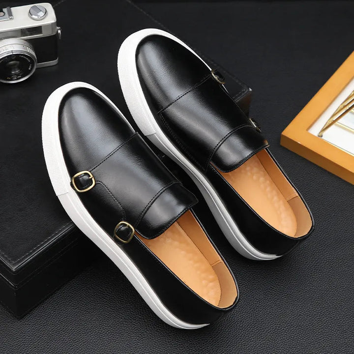 Double Buckle Loafer Style Casual Shoes