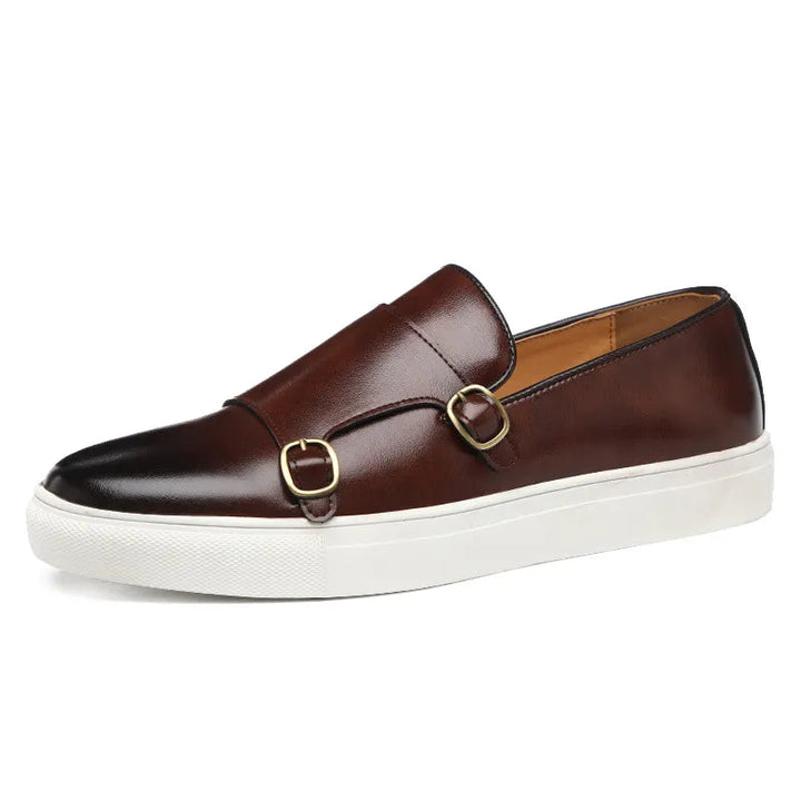 Double Buckle Loafer Style Casual Shoes