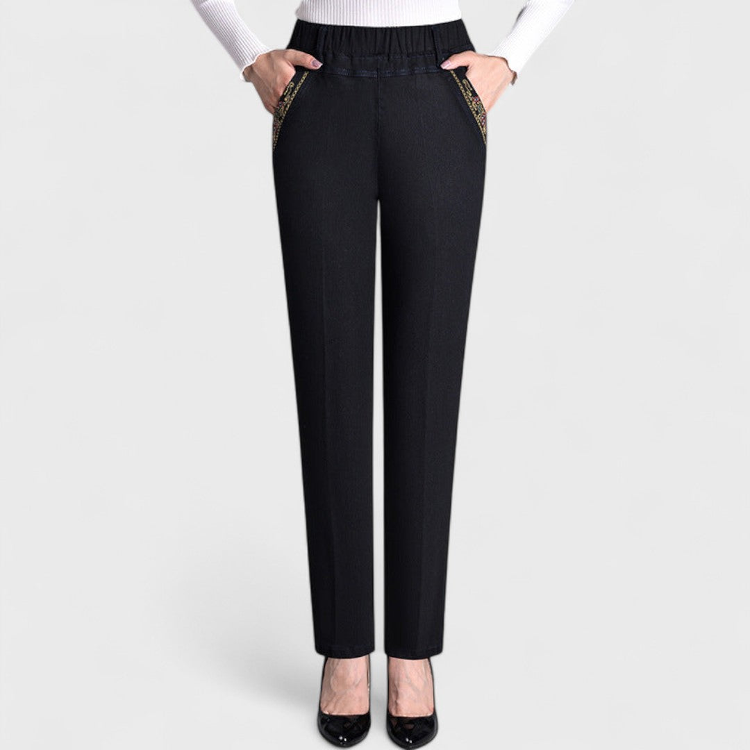 Juniper | Stretch Jeans with Side Pockets and Elastic Waistband