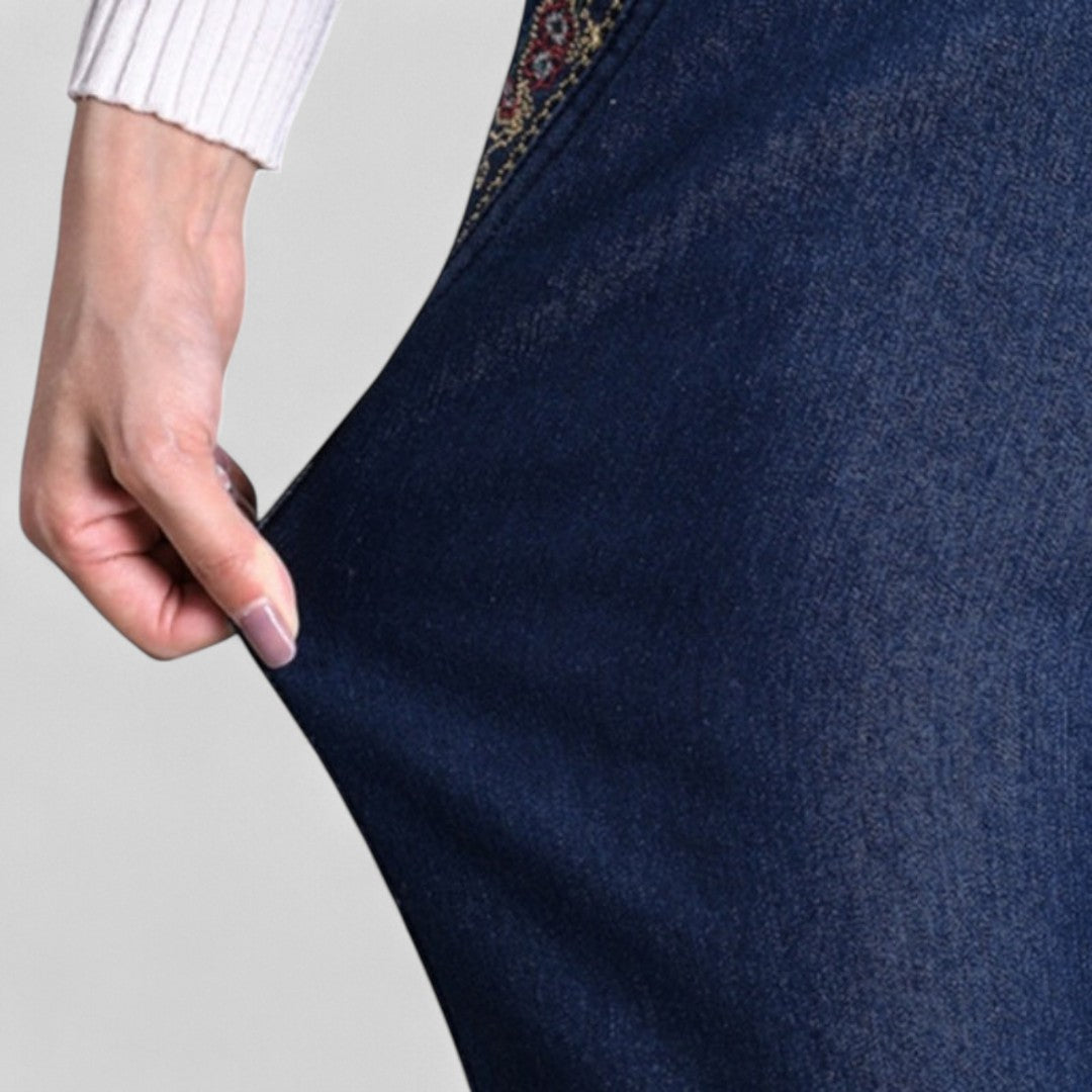 Juniper | Stretch Jeans with Side Pockets and Elastic Waistband