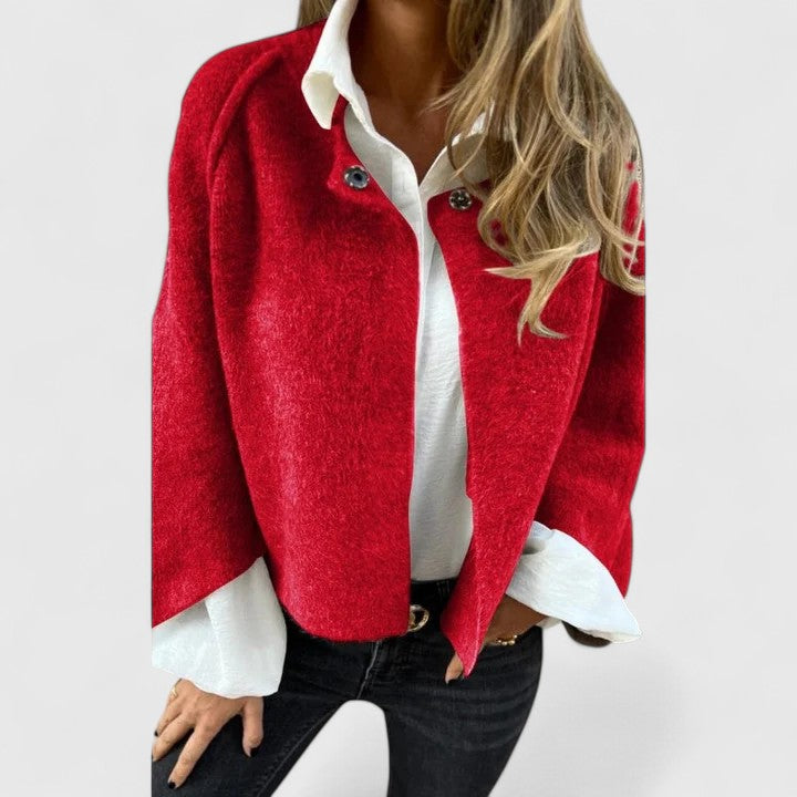CHELSEA – VIBRANT TEXTURE BUTTON JACKET