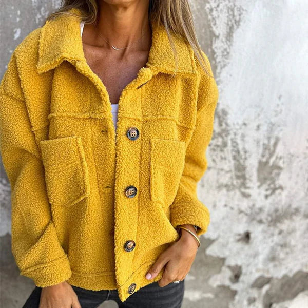 Zoe - Stylish Short Wool Coat with Lapels