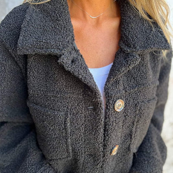 Zoe - Stylish Short Wool Coat with Lapels
